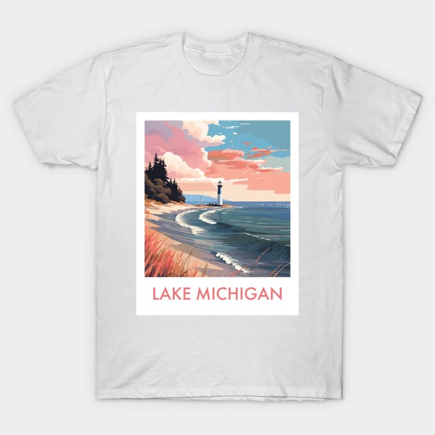 LAKE MICHIGAN T-Shirt by MarkedArtPrints